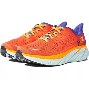 Hoka One One Clifton 8 Fiesta Orange Purple Men’s US 10D